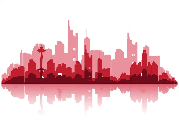 Cityscape veya manzarası illüstrasyon