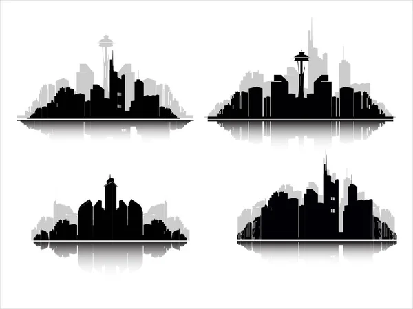 Stadsbilden eller Skyline illustration — Stock vektor