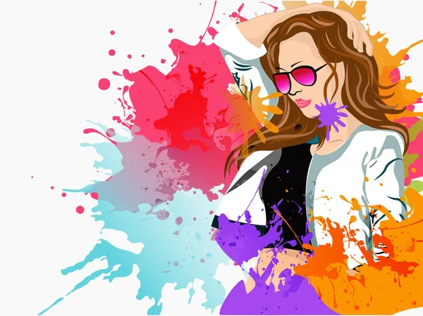 Holi - Festival des couleurs — Image vectorielle