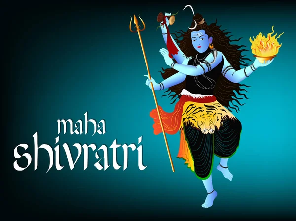 Manifesto astratto di Shivratri o Maha Shivratri — Vettoriale Stock