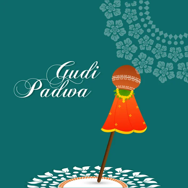 Gudi Padwa Resumen — Vector de stock