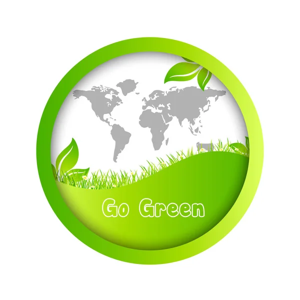 Jour de la Terre Résumé, Go Green, 22 avril Jour de la Terre — Image vectorielle