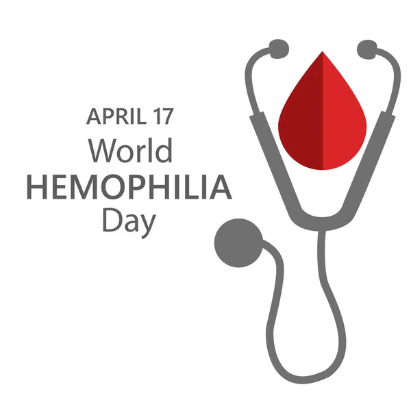 Всемирный день борьбы с гемофилией, 17 апреля — стоковый вектор