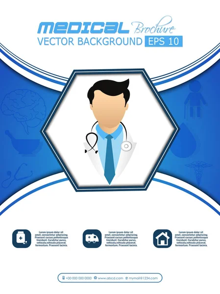 Creative lékařské brožura nebo abstrakt — Stockový vektor