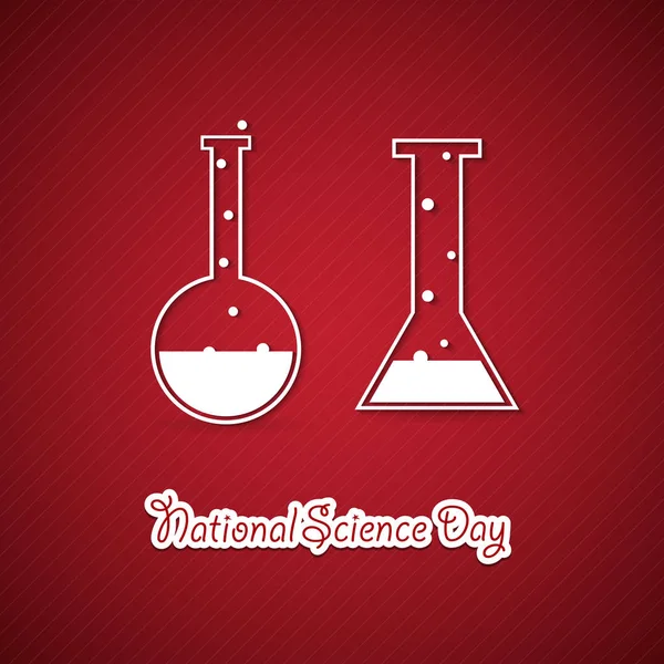 Día Nacional de la Ciencia, 28 de febrero — Vector de stock