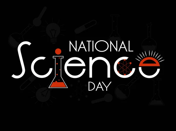 National Science Day, 28th of February — Stock Vector