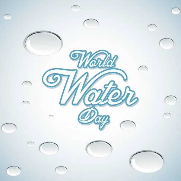 Dia Mundial da Água Abstract, 22 de março . —  Vetores de Stock