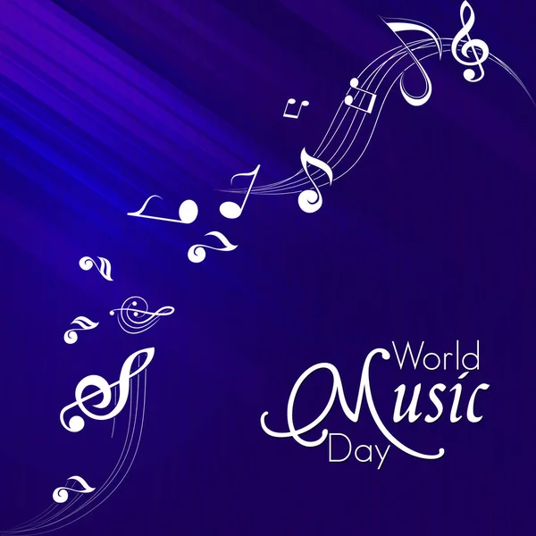 Παγκόσμια μουσική ημέρα Περίληψη — Διανυσματικό Αρχείο