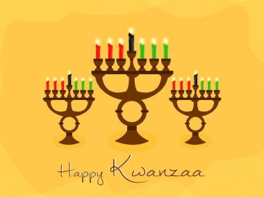 güzel ve yaratıcı bir tasarım çizim ile mutlu Kwanzaa için hoş ve güzel soyut.