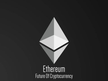 Ethereum Cryptocurrency için güzel ve yaratıcı soyut güzel ve yaratıcı bir tasarım çizim ile.