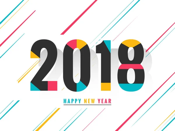 Příjemné Krásné Abstraktní Pro Šťastný Nový Rok 2018 Ilustrace Pěkné — Stockový vektor
