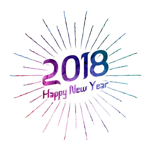 Příjemné Krásné Abstraktní Pro Šťastný Nový Rok 2018 Ilustrace Pěkné — Stockový vektor