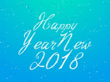 Mutlu yeni yıl 2018 için hoş ve güzel soyut güzel ve yaratıcı bir tasarım çizim ile.