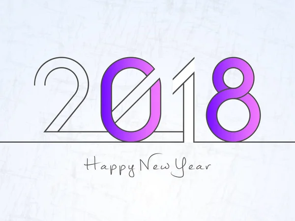 Schöner Und Schöner Abstrakt Für Ein Glückliches Neues Jahr 2018 — Stockvektor