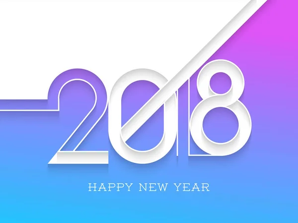 Nice Beautiful Abstract Happy New Year 2018 Nice Creative Design — Stock Vector