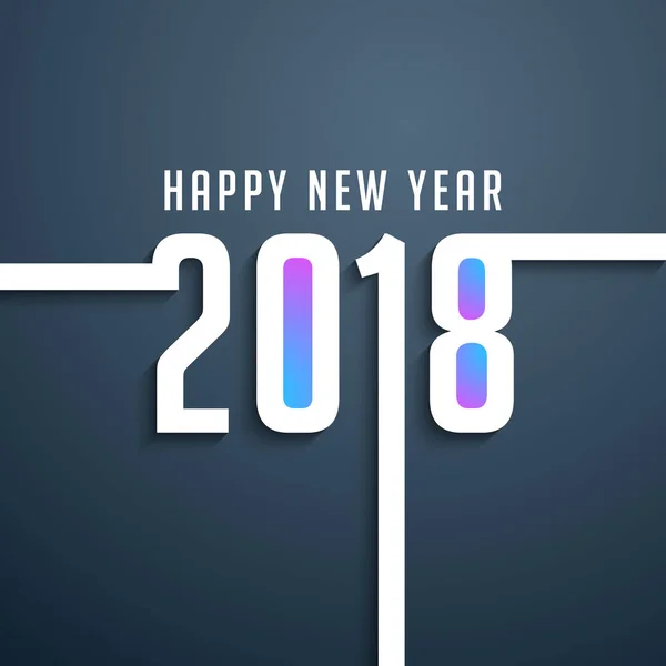 Mutlu Yeni Yıl 2018 Için Hoş Güzel Soyut Güzel Yaratıcı — Stok Vektör