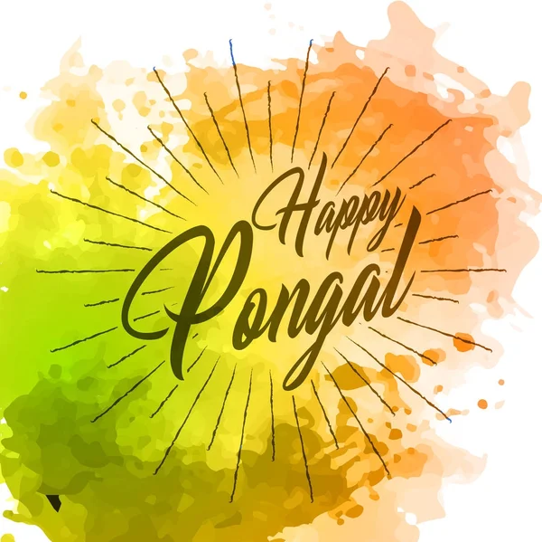 Красиво Красиво Happy Pongal Красивой Креативной Иллюстрацией Дизайна — стоковый вектор
