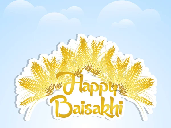 Schöner Und Schöner Abstrakt Für Glückliches Baisakhi Oder Vaisakhi Mit — Stockvektor