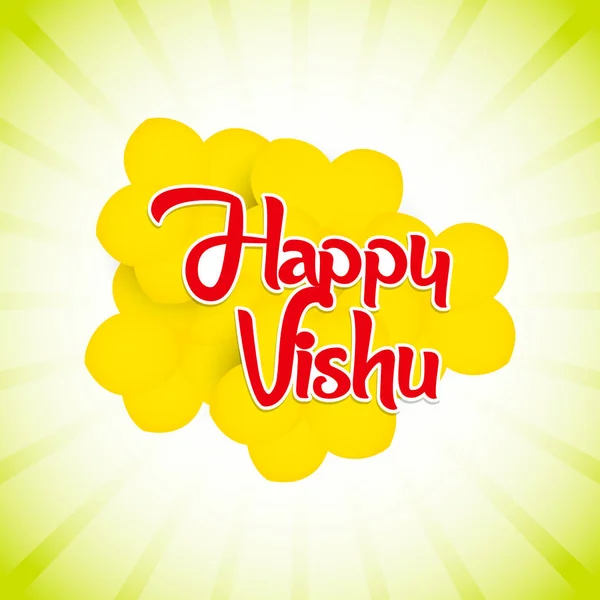 Bonito Hermoso Abstracto Para Happy Vishu Con Ilustración Diseño Agradable — Vector de stock