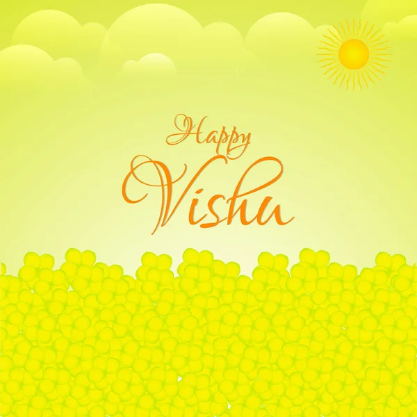 Bonito Hermoso Abstracto Para Happy Vishu Con Ilustración Diseño Agradable — Vector de stock