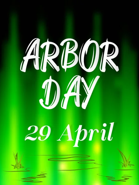 Creative Arbor Day Ilustración Con Diseño Creativo — Vector de stock