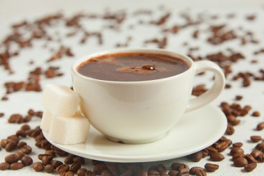 kahve süt Üstten Görünüm