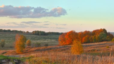 sonbahar güzel panoramik kırsal manzara