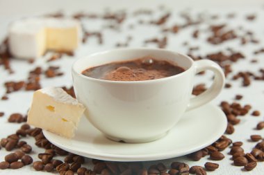 kahve süt Üstten Görünüm