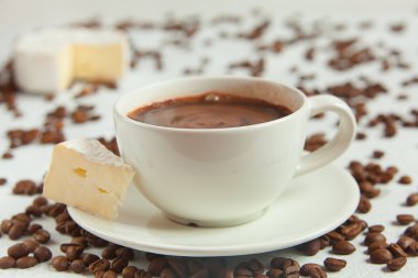 kahve süt Üstten Görünüm