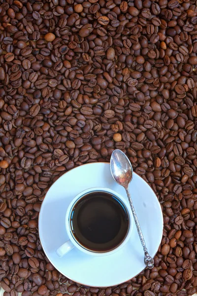 Café leite vista superior — Fotografia de Stock