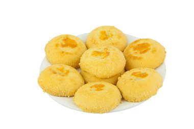 beyaz izole lezzetli çıtır bisküvi 