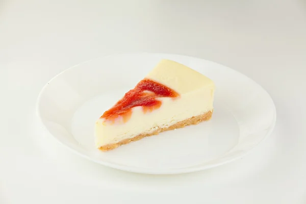 イチゴおいしいチーズケーキ — ストック写真