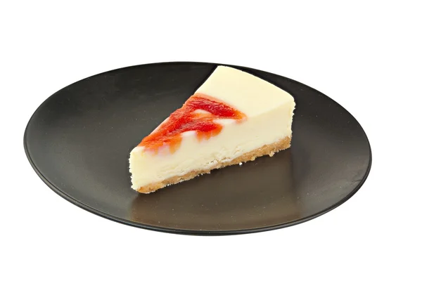 Delicious cheesecake with strawberries — Stock Photo, Image