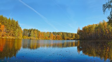 sonbahar güzel panoramik kırsal manzara