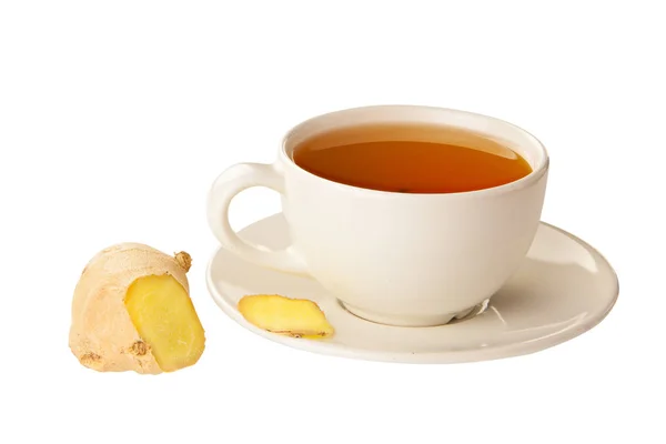 Delicious hot tea from ginger — Stock Photo, Image