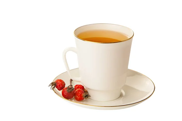 Смачний гарячий чай з червоного шипшини — стокове фото