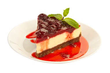 çilek ile lezzetli peynirli kek 