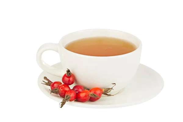 Delicioso té caliente de rosa mosqueta roja — Foto de Stock