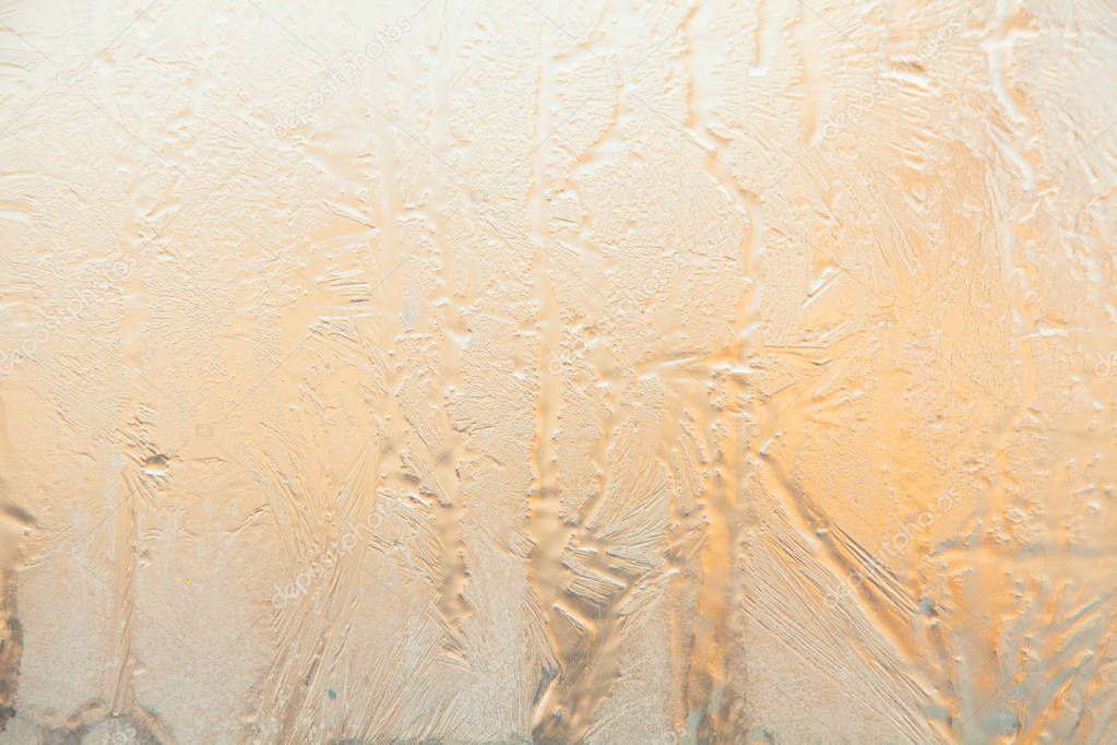 beautiful frosted window to  background