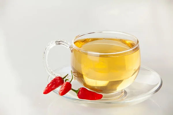 Köstlicher heißer Tee aus Pfeffer — Stockfoto