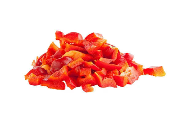 Välsmakande söt röd paprika isolerad på vit — Stockfoto