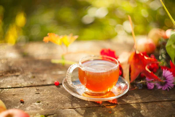 Güzel fincanda yeşil çay