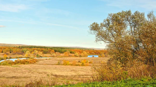 Autumn beautiful panoramic rural landscape — Stock Photo, Image