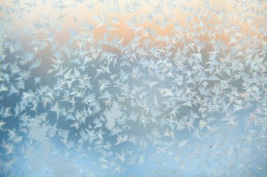 güzel kış doku desenleri Frost'un penceresinde