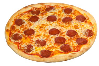 beyaz izole iştah açıcı sıcak biberli pizza