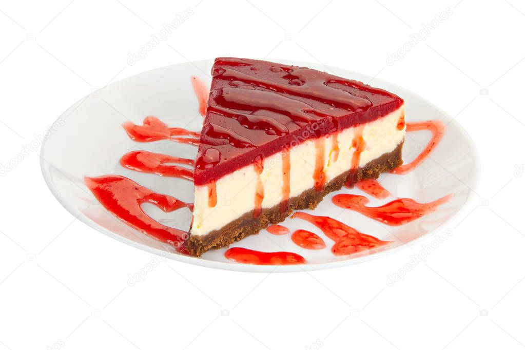 delicious cheesecake with strawberries 