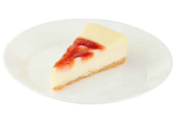 イチゴおいしいチーズケーキ — ストック写真