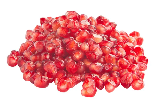 Reifer roter Granatapfel isoliert auf weißem Hintergrund — Stockfoto