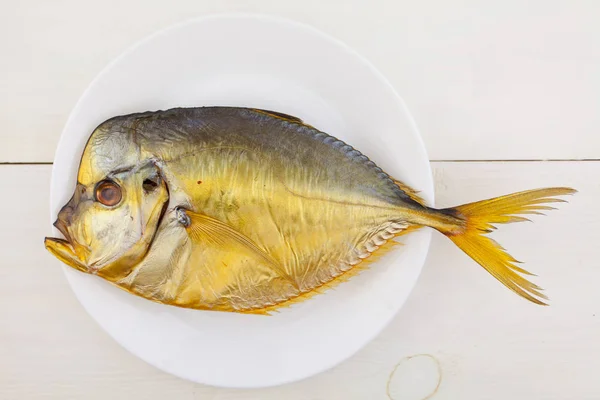 Hot smoked Moonfish fish  on white — Stock Photo, Image