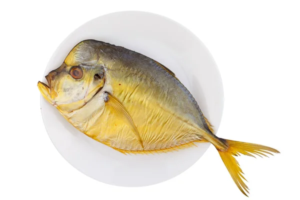 Hot smoked Moonfish fish  on white — Stock Photo, Image